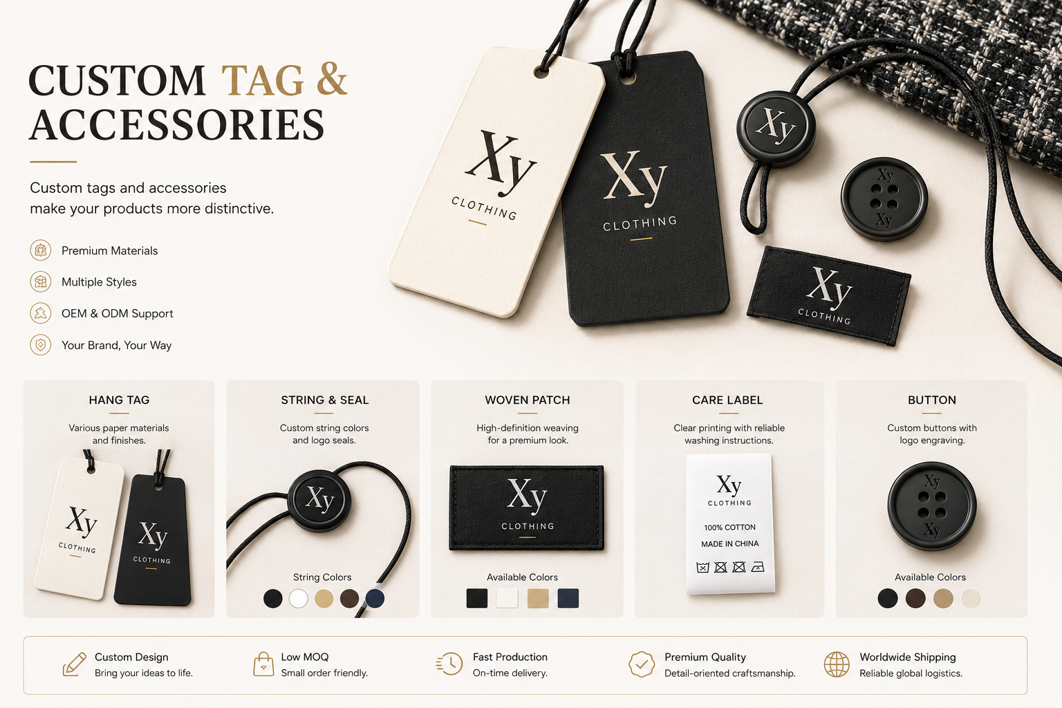 Tags and label customization board